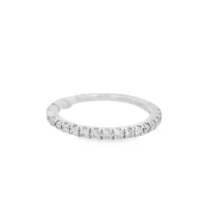 14K White Gold 0.75ct Diamond Half Anniversary Women's Wedding Band