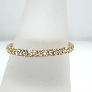 18K Yellow 0.15ct Diamond Women's Wedding Band