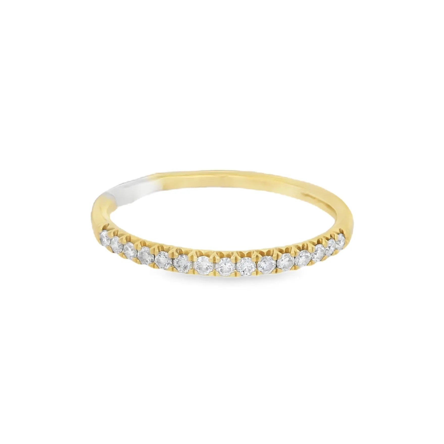 18K Yellow 0.15ct Diamond Women's Wedding Band