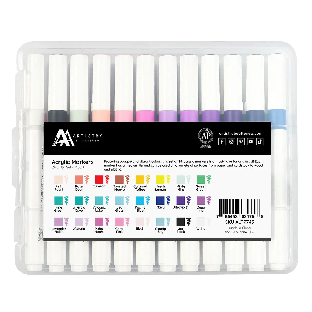 Altenew Acrylic Marker 24 Colour Set - Vol. 1