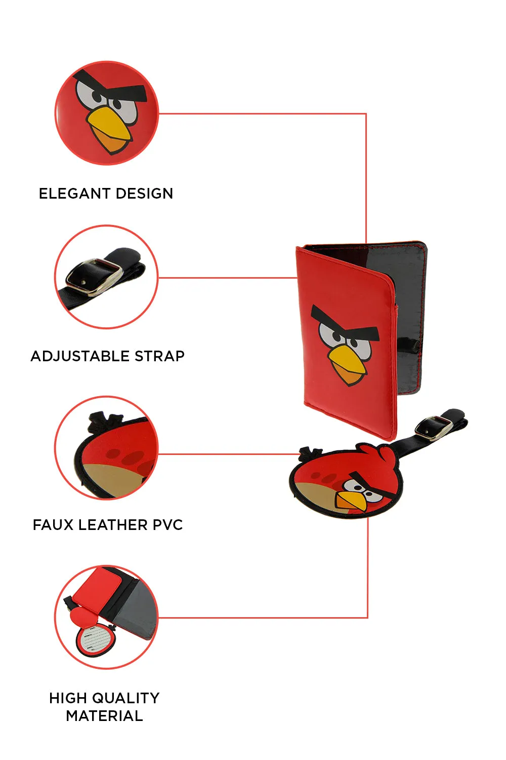 Angry Birds Passport Holder and Luggage Tag Gift Sets