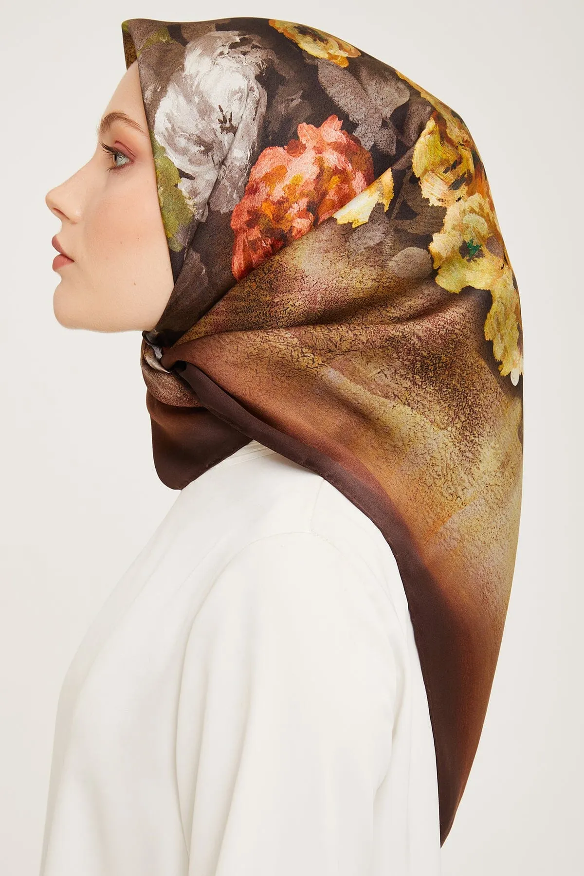 Armine Kemboja Floral Silk Scarf #34