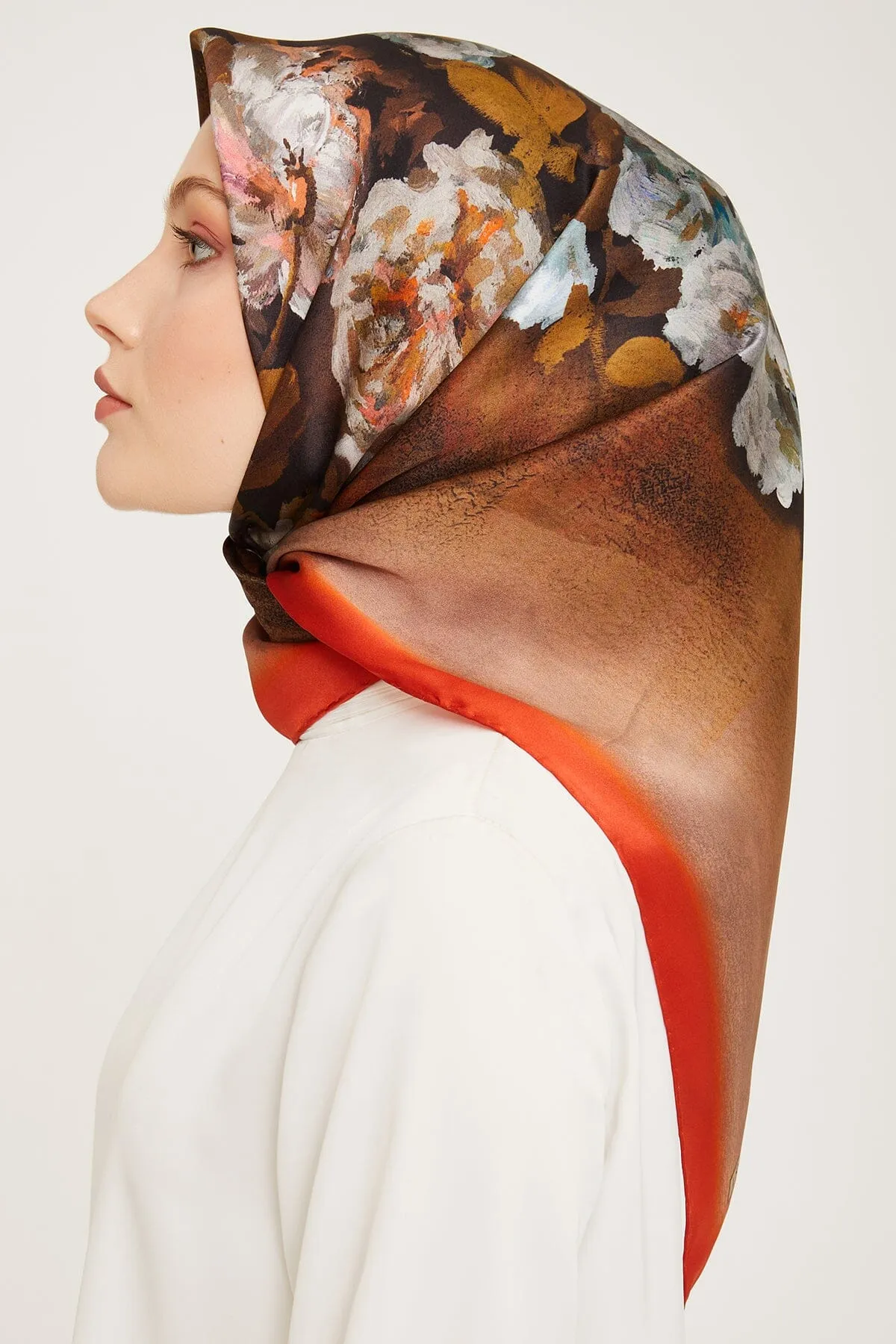 Armine Kemboja Floral Silk Scarf #53