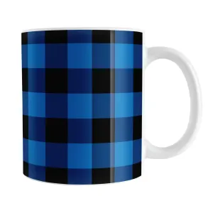 Blue and Black Buffalo Plaid Mug