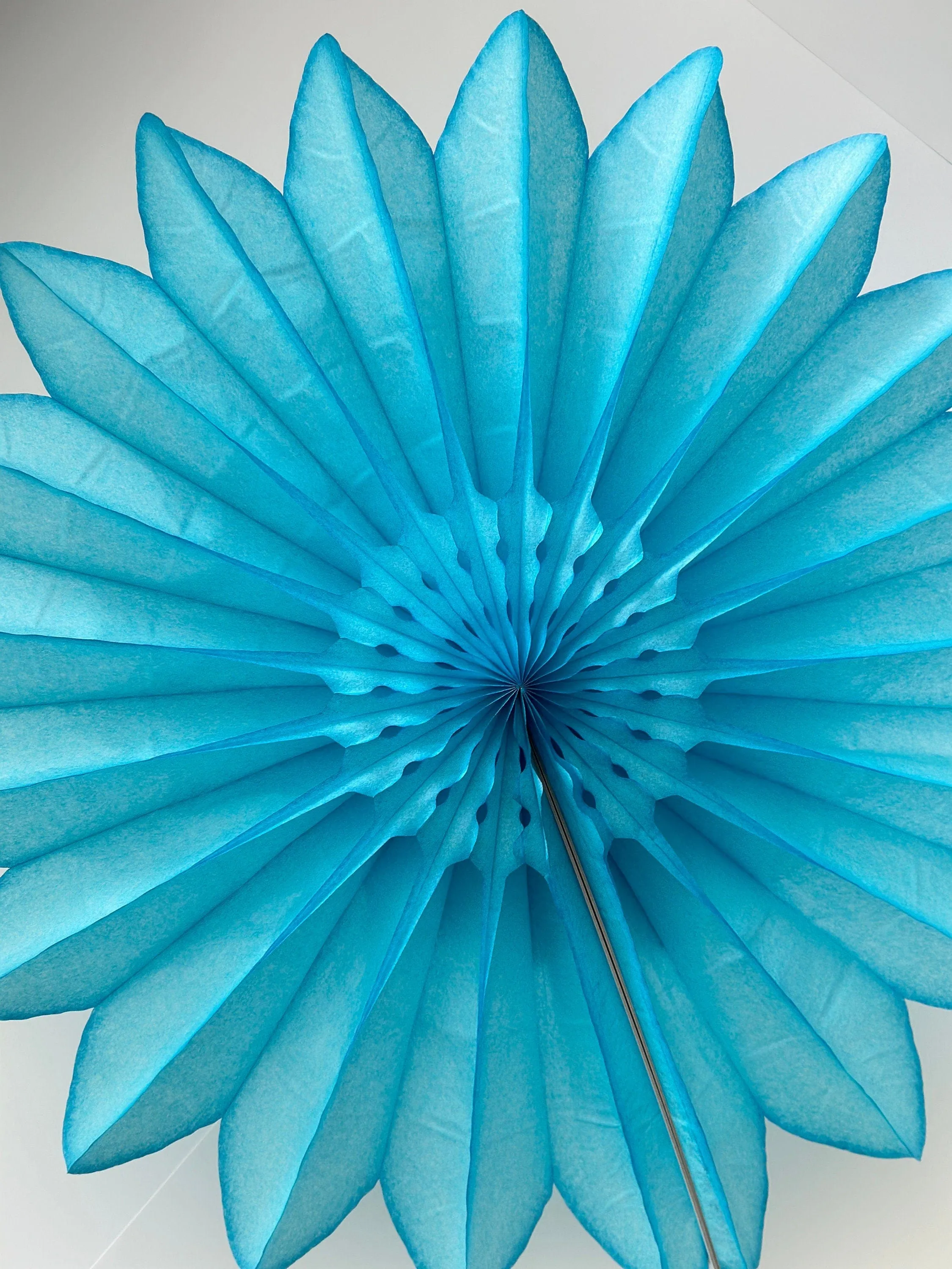 Blue Decorative paper Fans, 67cm  / 26" paper Fan