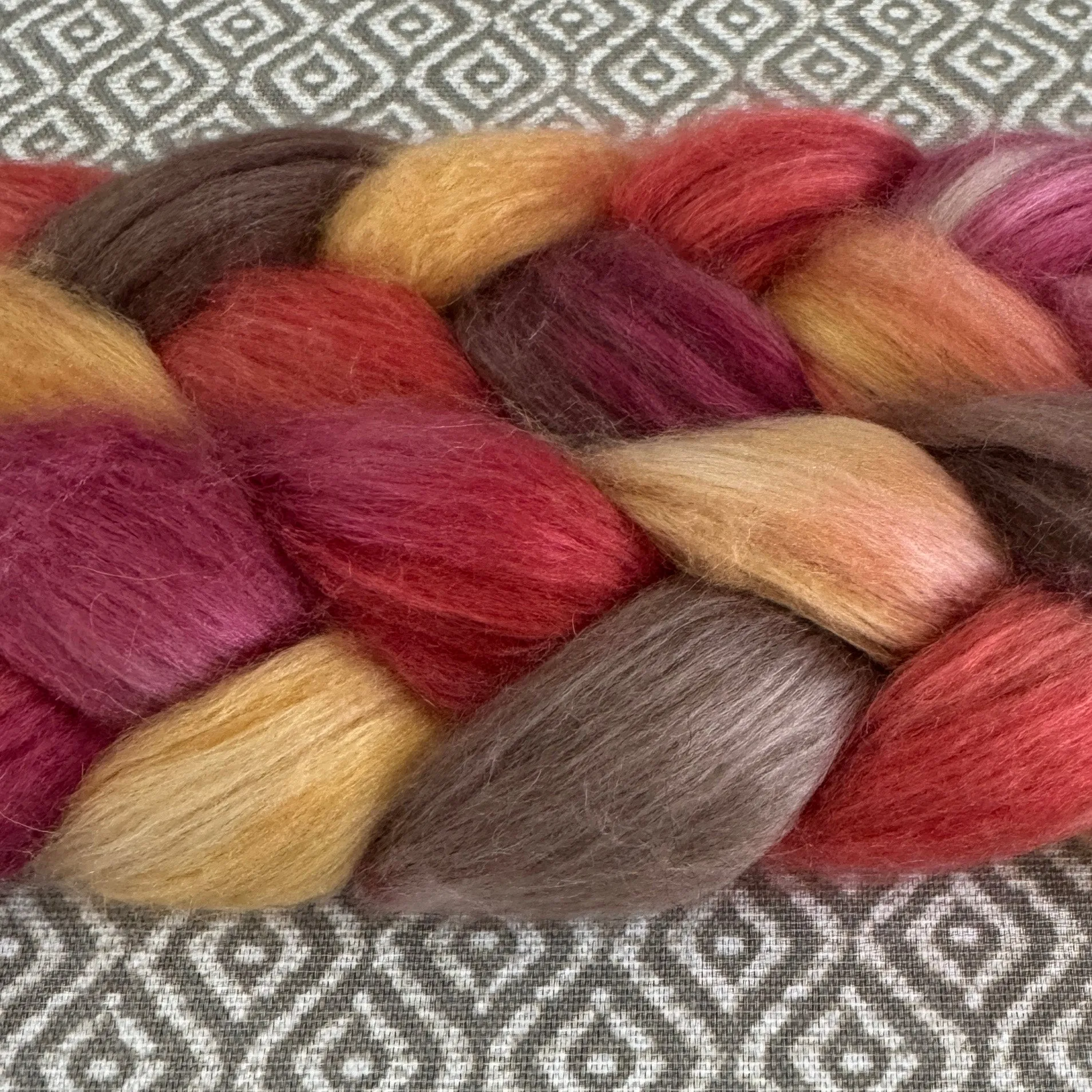 Camel Silk Roving - Embers