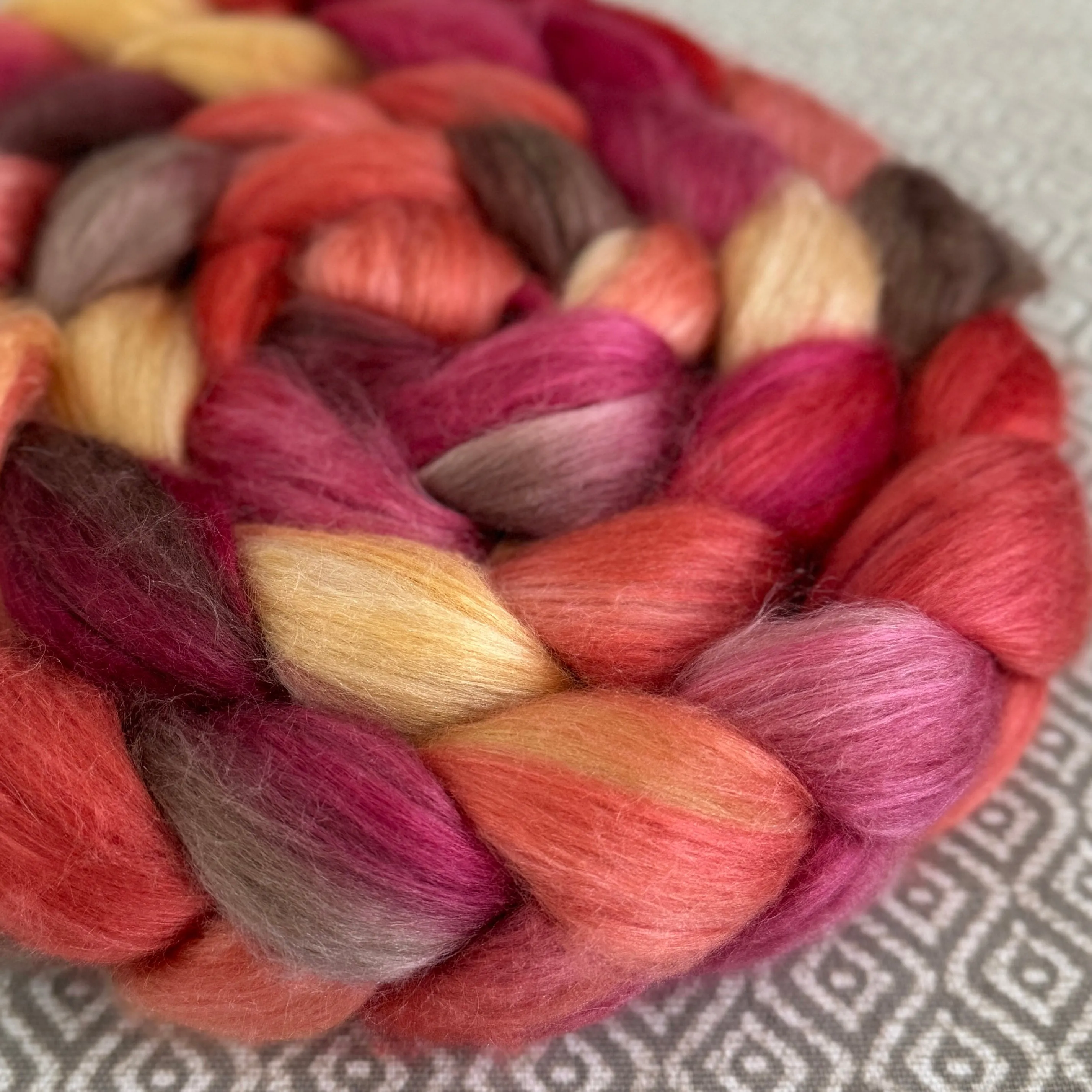 Camel Silk Roving - Embers