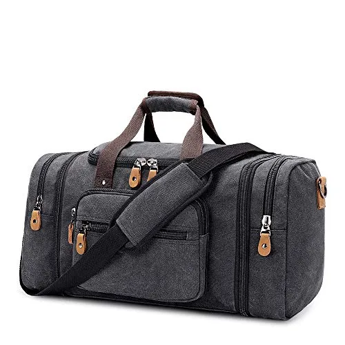 Canvas Duffel Bag for Travel - 50L Duffel Overnight Weekend Bag