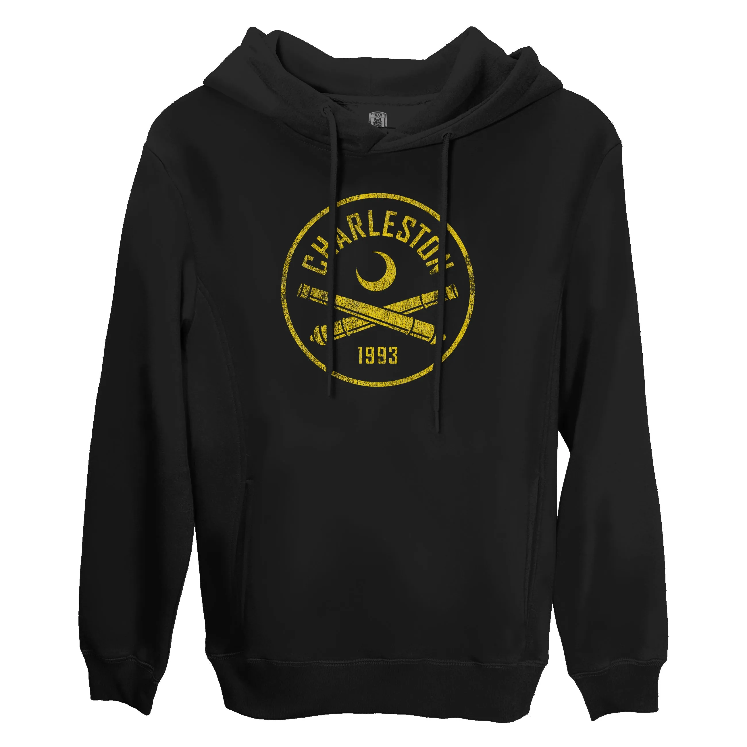 Charleston Battery Mono Badge Fleece Pullover Hoodie - Black