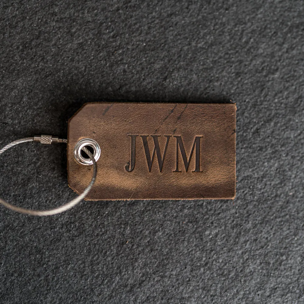 Cheery Mishaps - Personalized Leather Luggage Tags