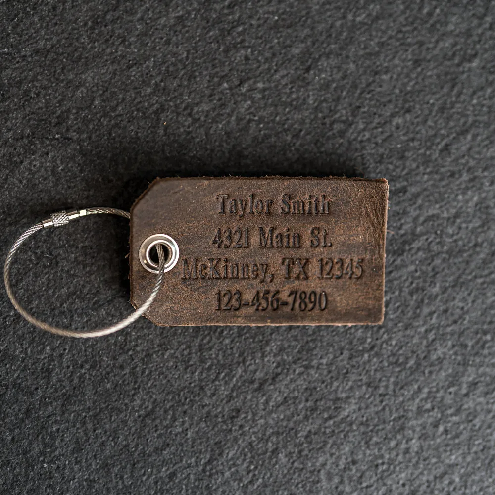 Cheery Mishaps - Personalized Leather Luggage Tags