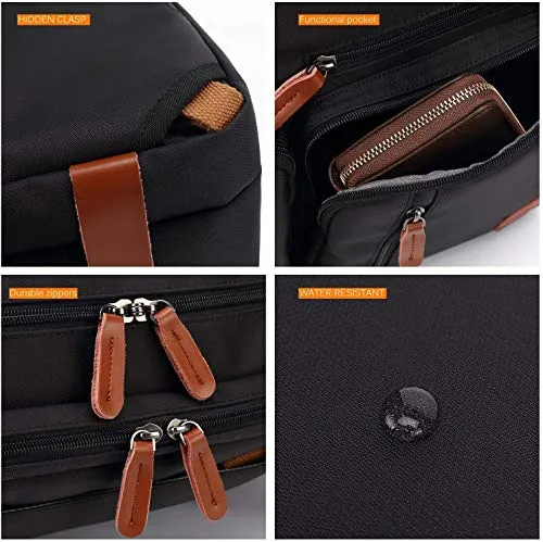 Convertible Backpack Messenger Bag - Shoulder Laptop Case