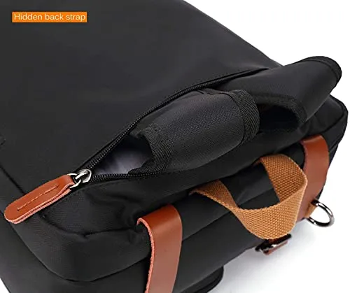 Convertible Backpack Messenger Bag - Shoulder Laptop Case