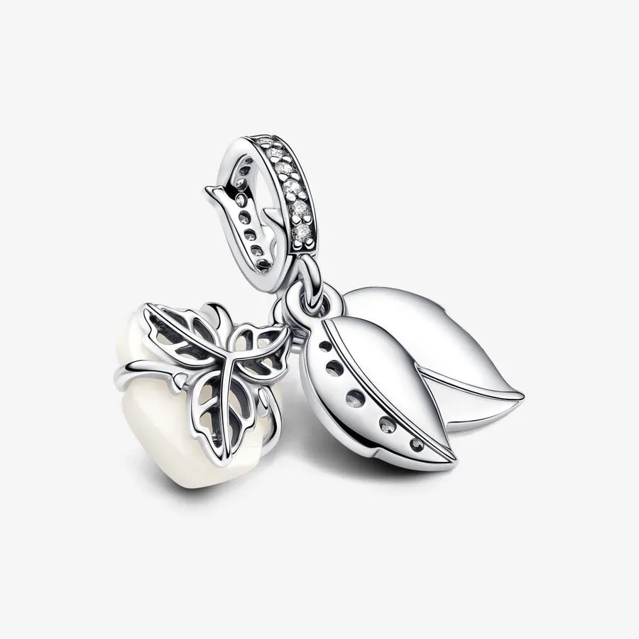 D1905 White Rose Charm