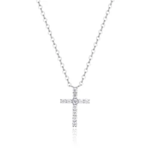 Delicate Diamond Cross Necklace