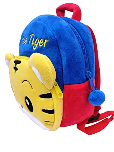 DZert Tiger Kids School Bag Soft Plush Backpacks Cartoon Boys Girls Baby (2-5 Years)