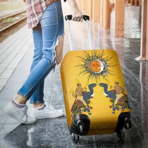 Elephants and Sun Luggage Cover