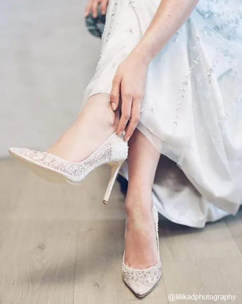 Elsa - Sequin Crystal Wedding Shoes