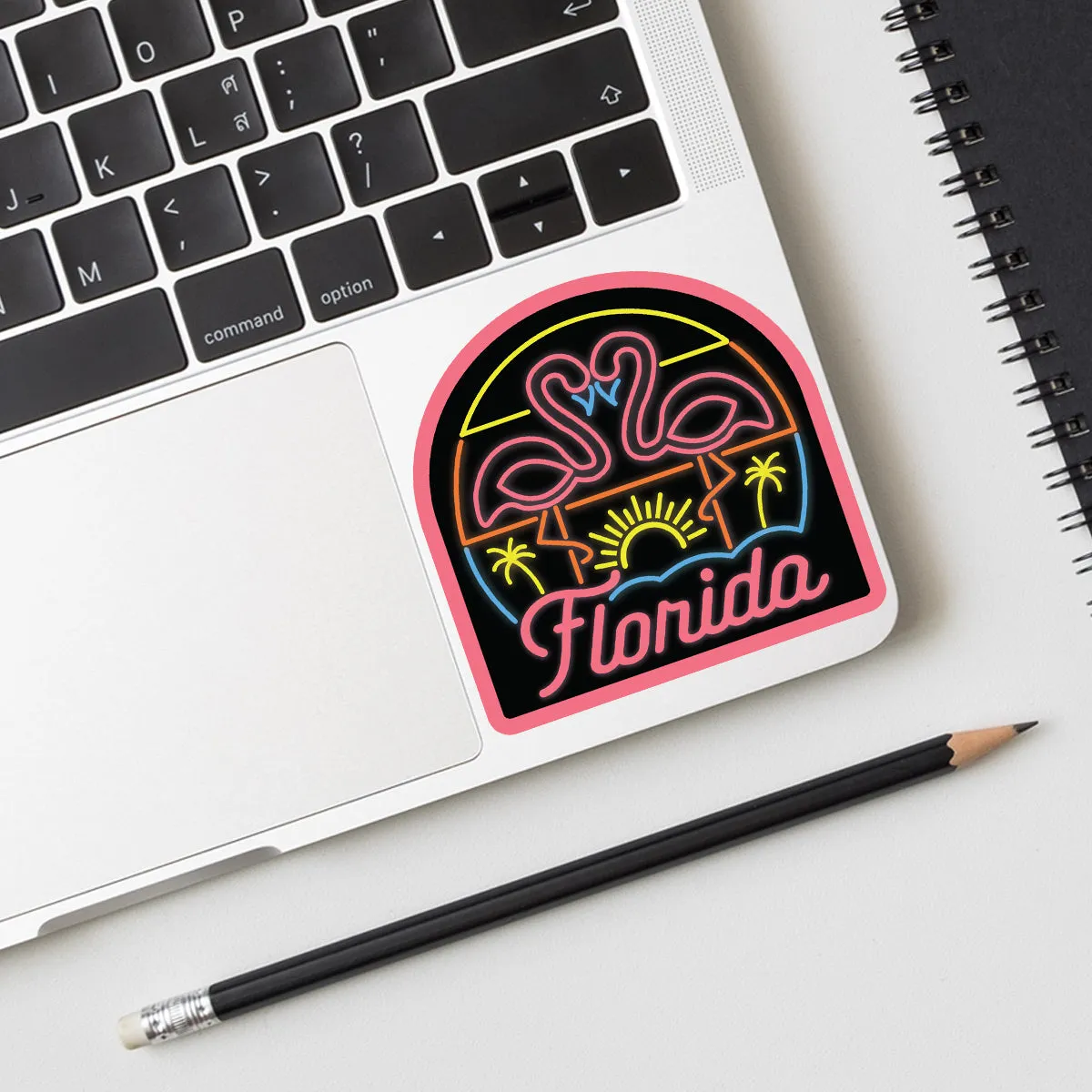 Florida Flamingos Die Cut Vinyl Sticker