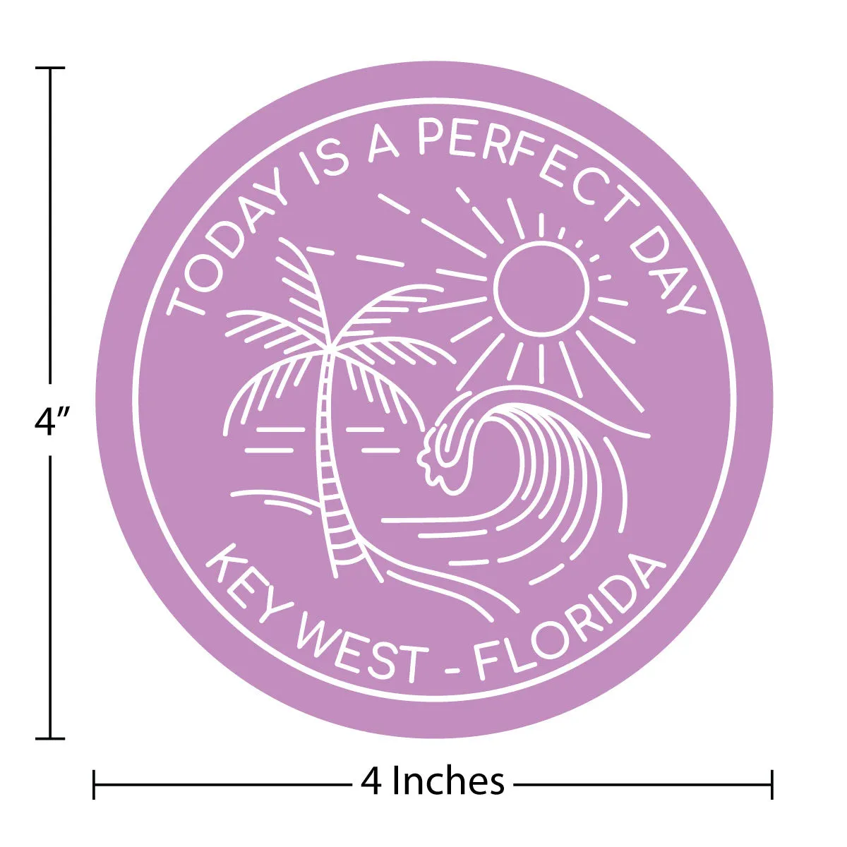 Florida Perfect Day Towns Die Cut Vinyl Sticker