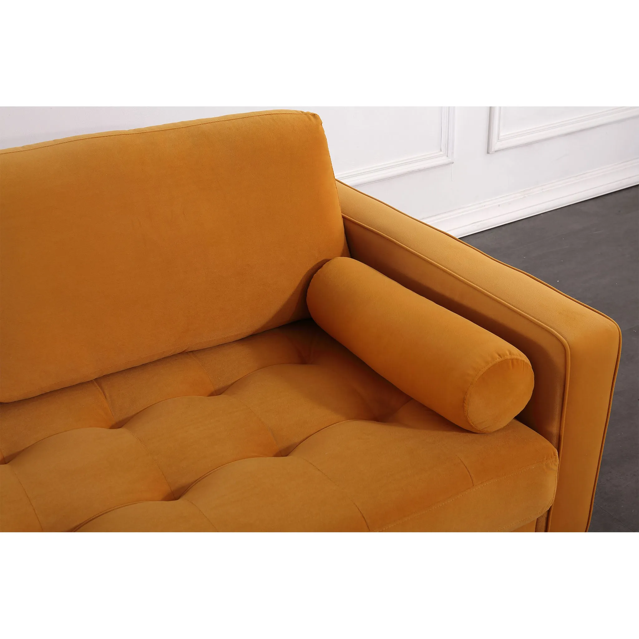 Frederick Modern Contemporary Velvet Loveseat