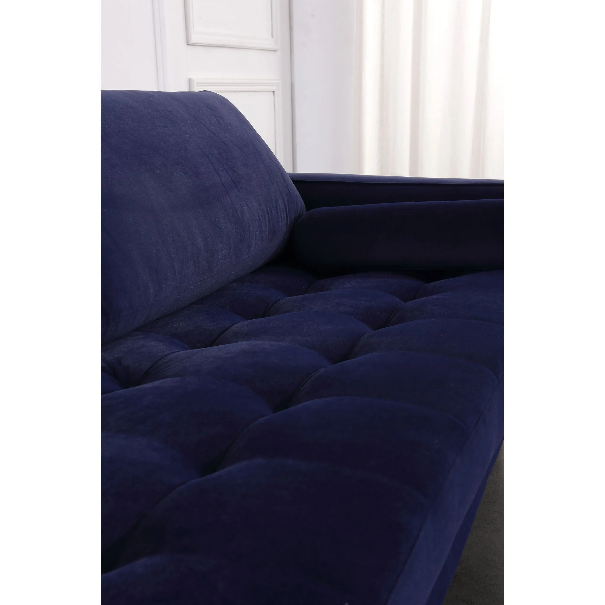 Frederick Modern Contemporary Velvet Loveseat