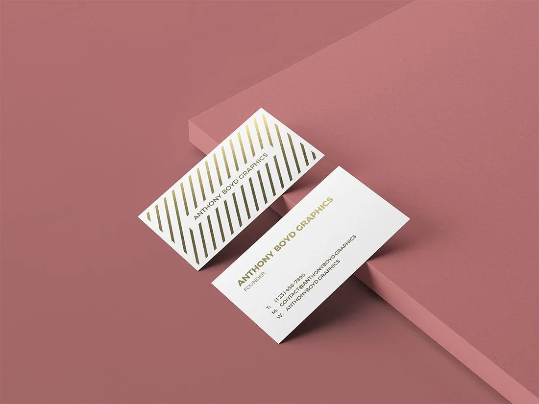 Free Business Cards Presentation Mockup