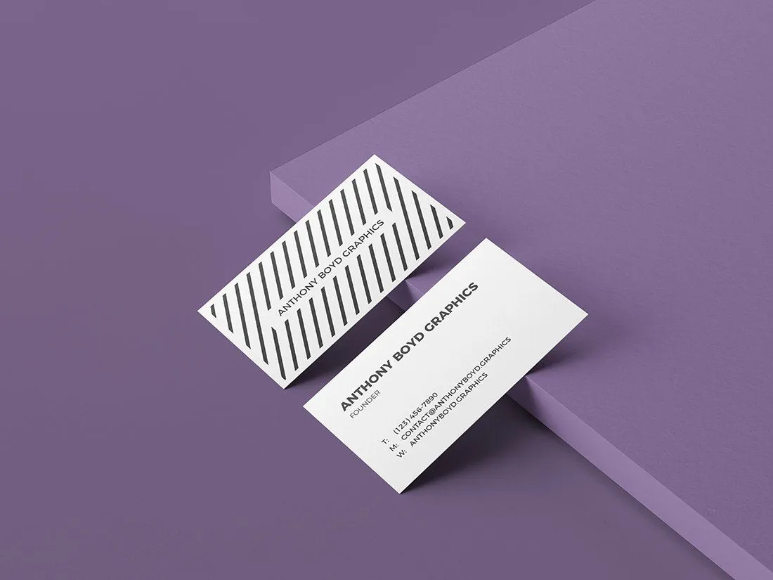 Free Business Cards Presentation Mockup