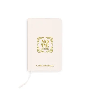 Gold Note Book Personalized Wedding Ceremony Vows Pocket Journal