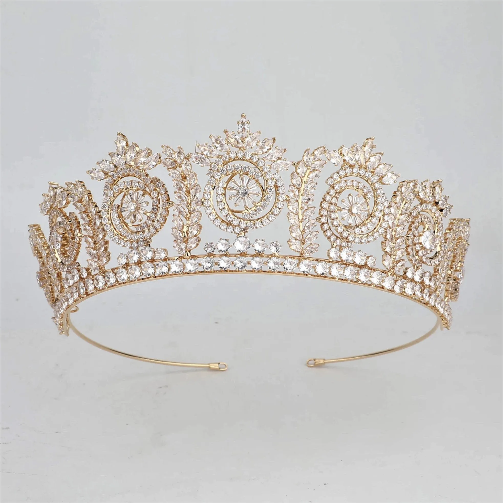 Gorgeous Couture Royal Zircon Crystal Bridal Tiara Crown