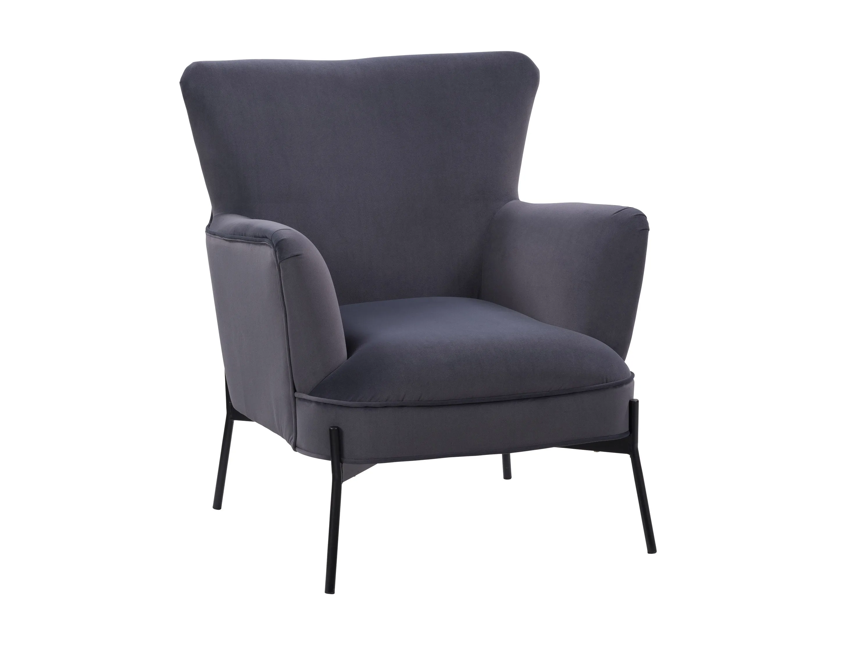 Grey Modern Wingback Chair