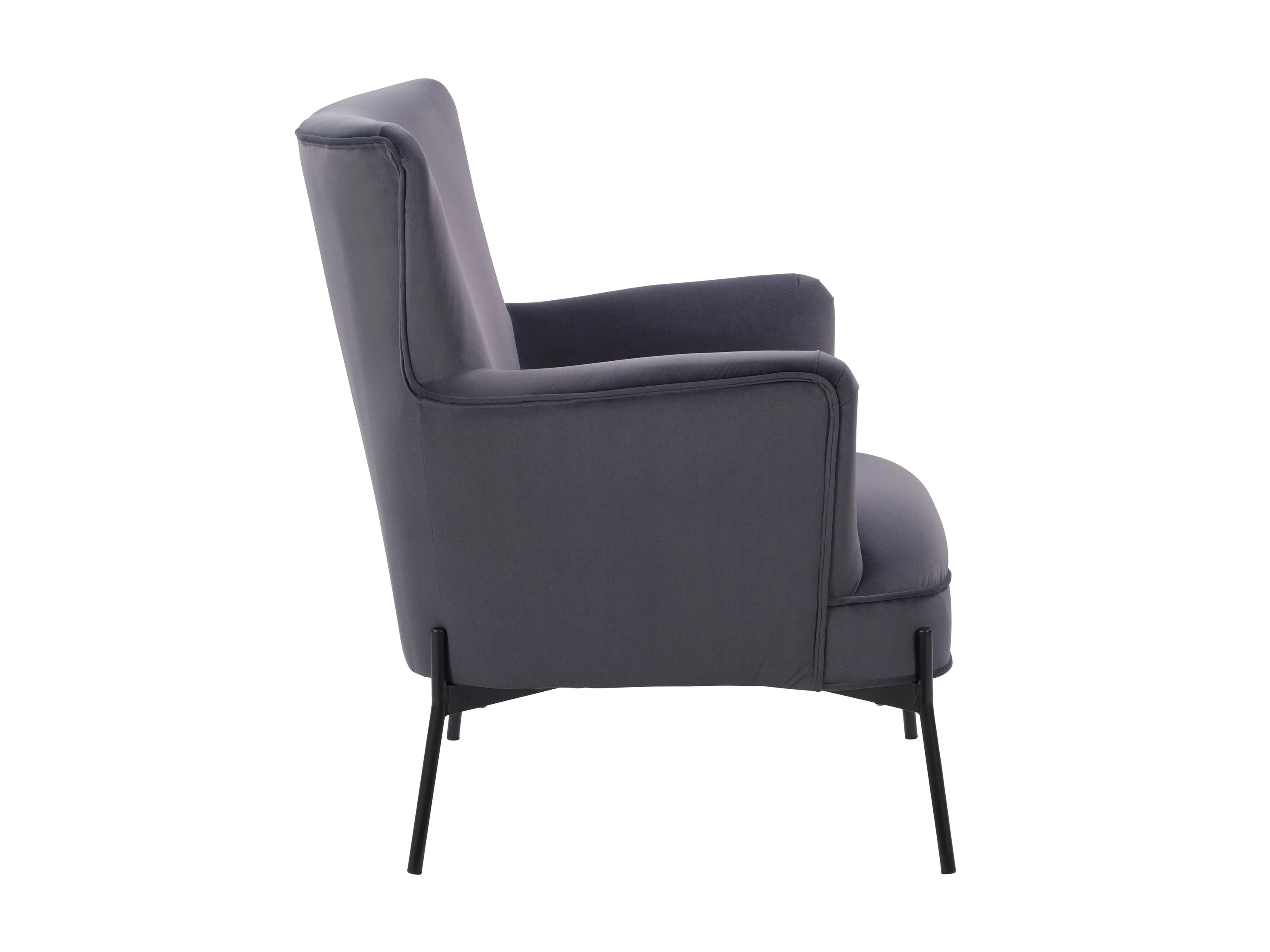 Grey Modern Wingback Chair