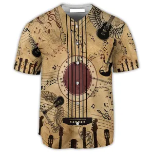 Guitar Music Amazing Guitar Vintage Baseball Jersey, Idea Gift for Guitar Lover