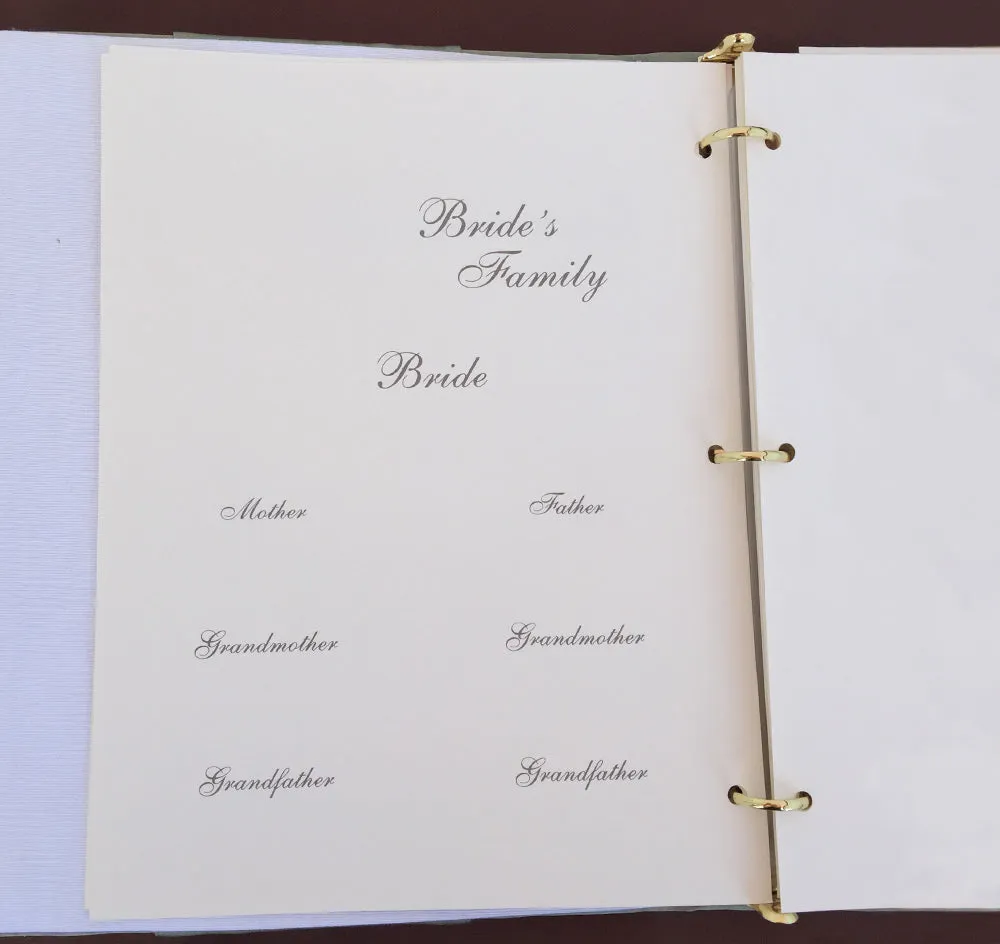 Isabella Wedding Memory Book