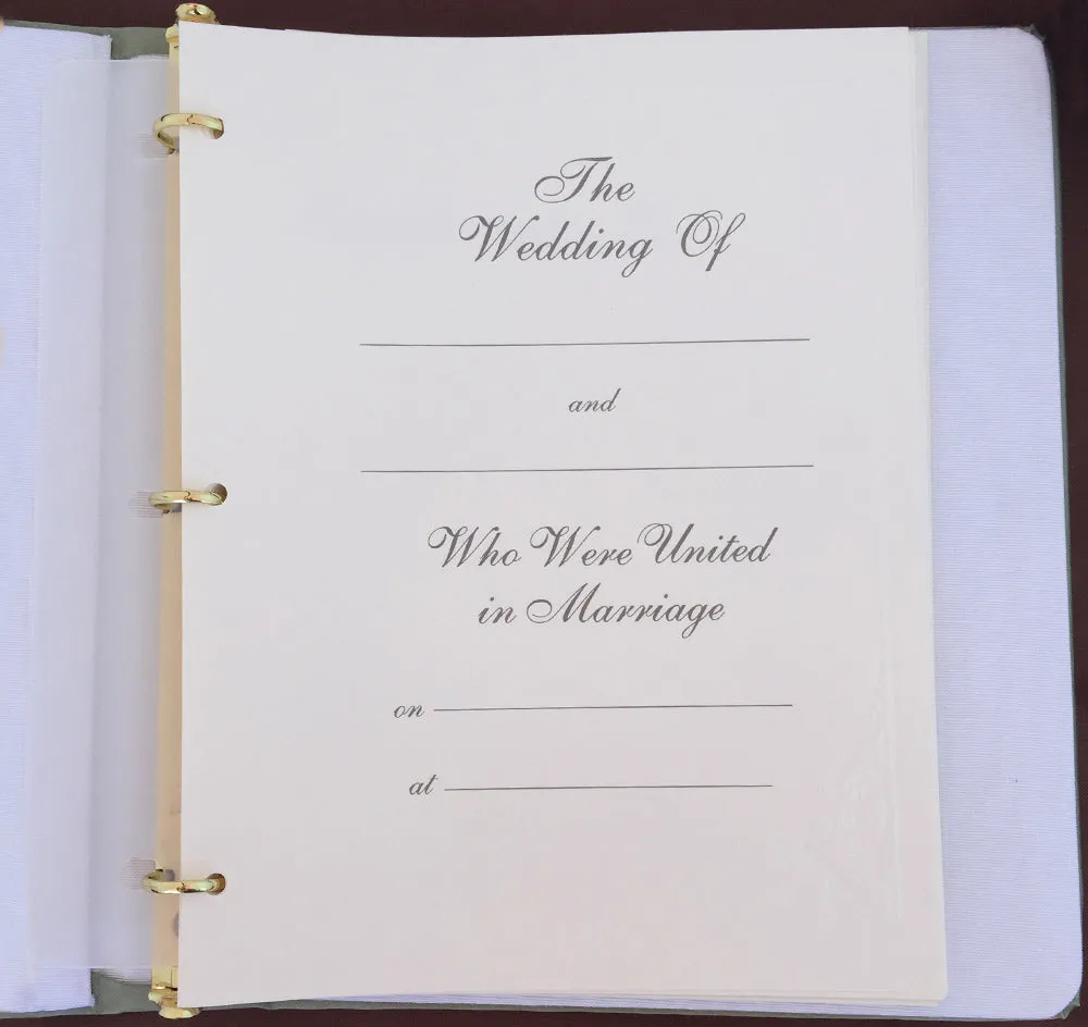 Isabella Wedding Memory Book