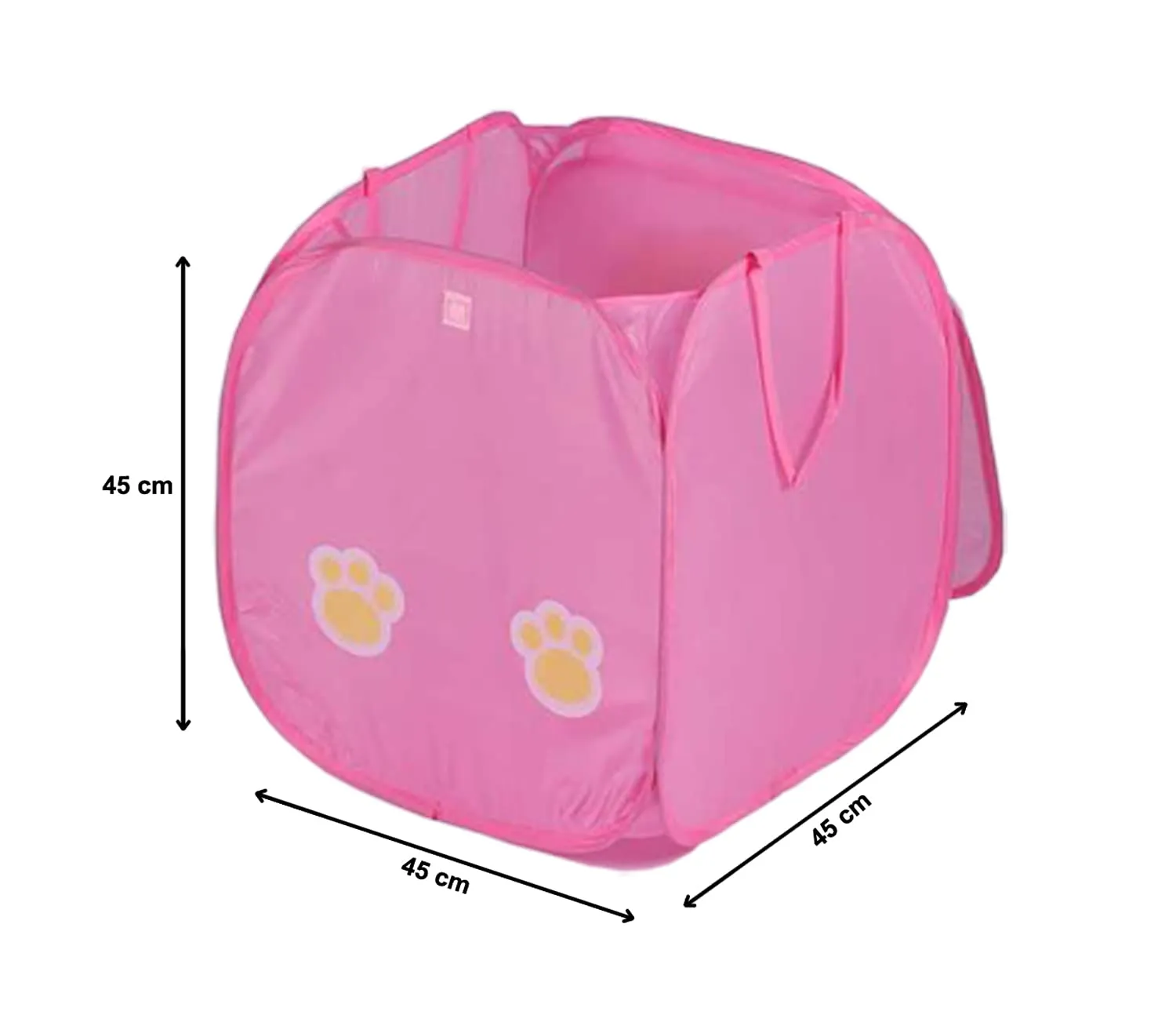 Kuber Industries Butterfly Print Polyster Foldable Laundry Organiser With Lid & Handles (Pink)-HS_38_KUBMART21182