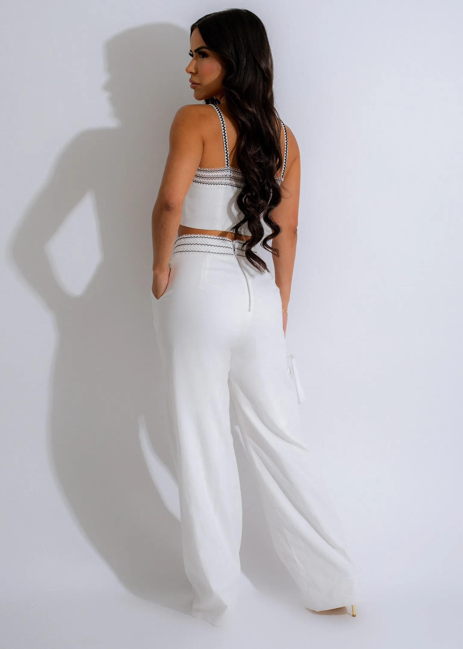 Lovely Pant Set White