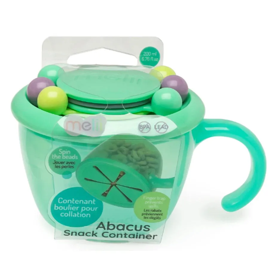 Melii Abacus Snack Container with finger trap Mint