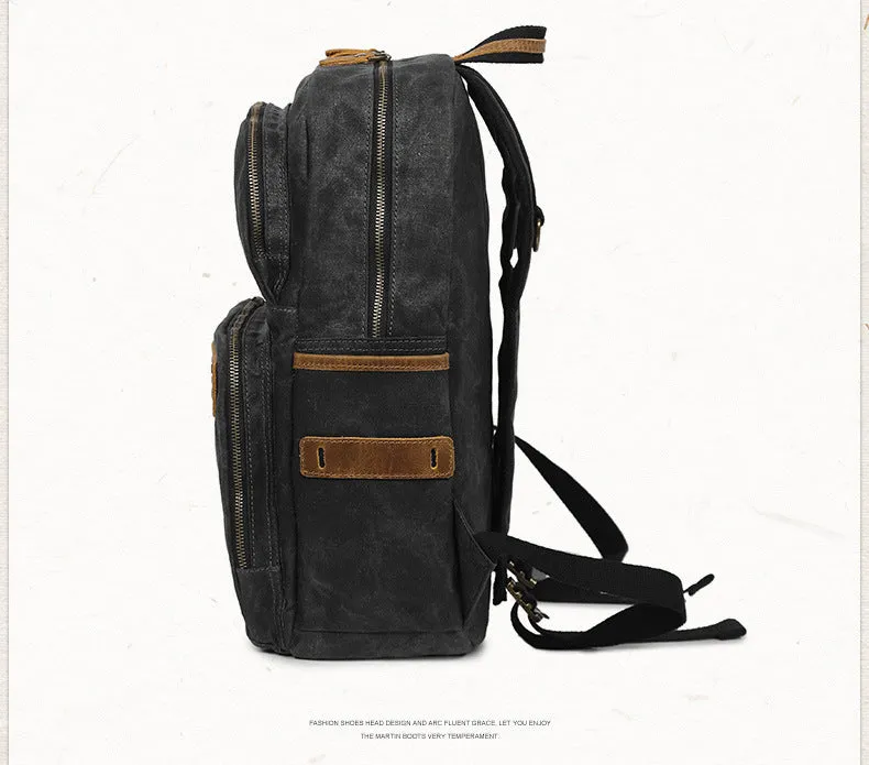 Men's Shoulder Retro Canvas Casual Travel Backpack