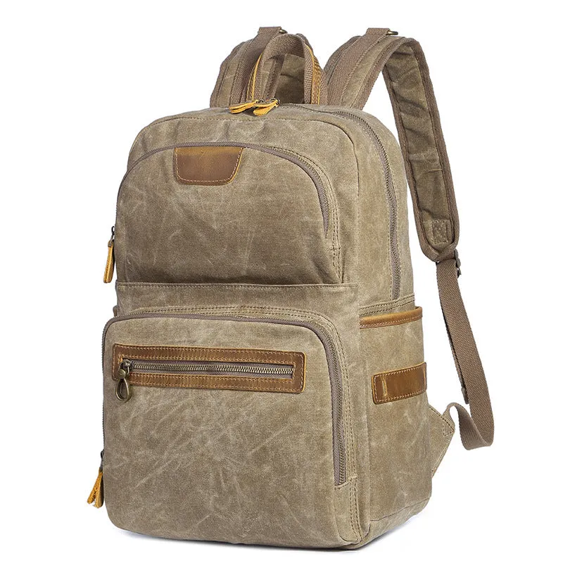 Men's Shoulder Retro Canvas Casual Travel Backpack