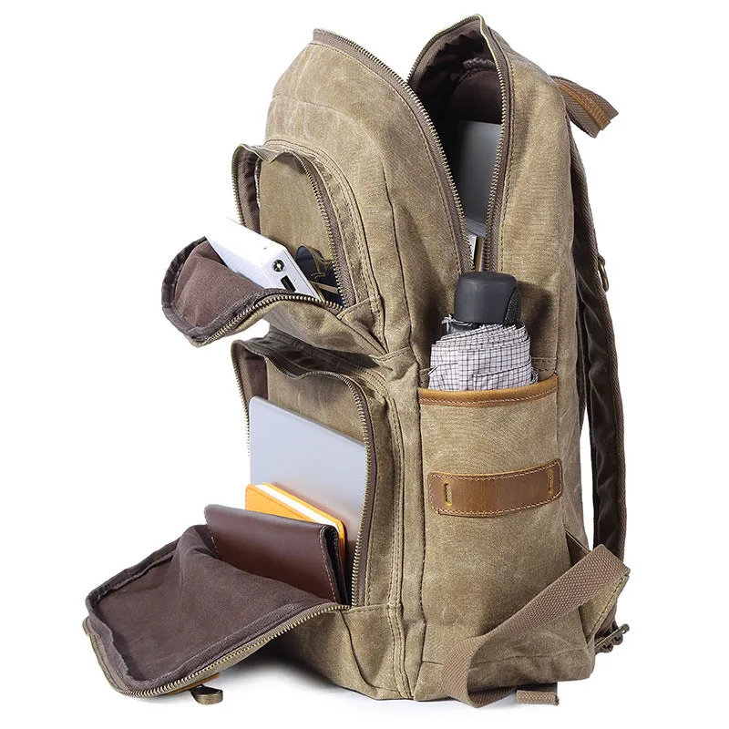 Men's Shoulder Retro Canvas Casual Travel Backpack