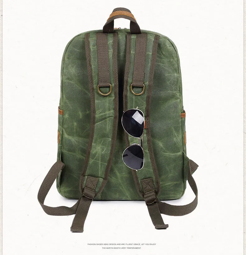 Men's Shoulder Retro Canvas Casual Travel Backpack