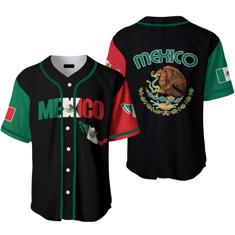 Mexico Flag Baseball Jersey, Idea Gift for Men & Women, Gift For Mexicans