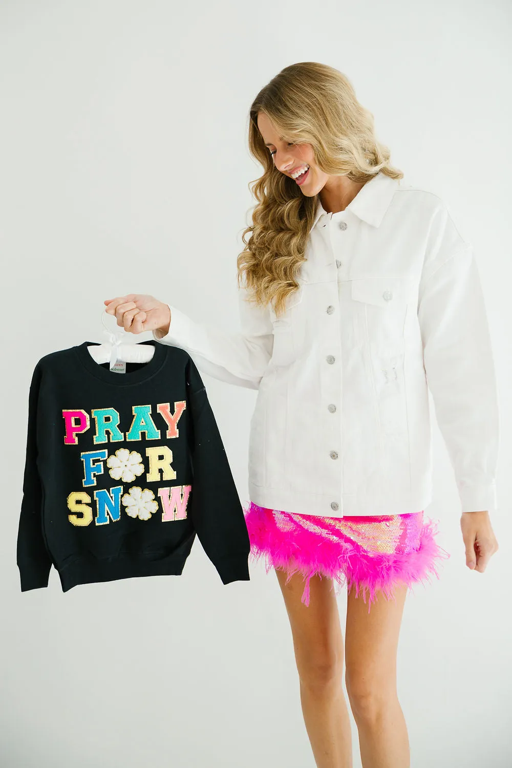 MINI KIDS PRAY FOR SNOW PULLOVER