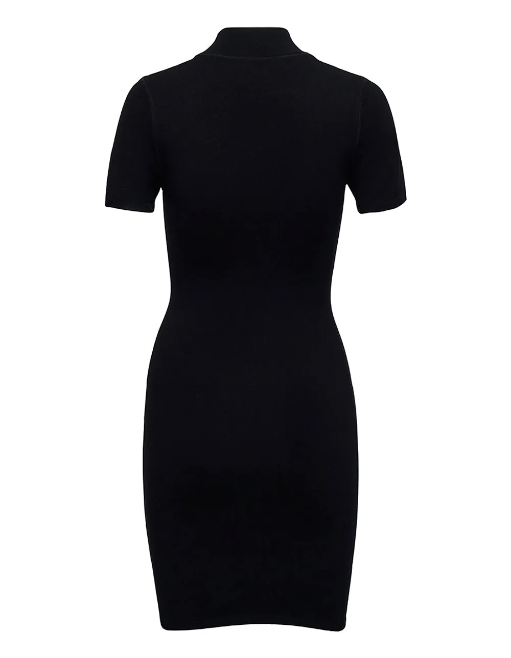 Mock Neck Tee Dress In Bodycon Knit