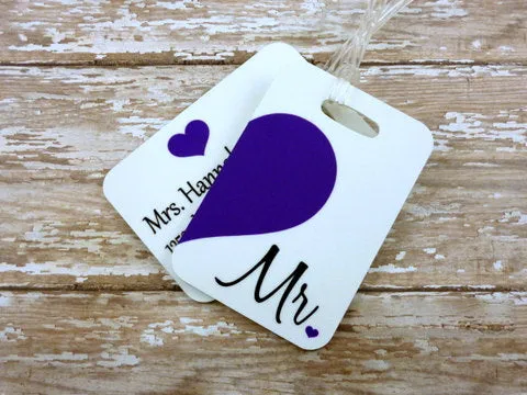 Mr. and Mrs. Luggage Tags