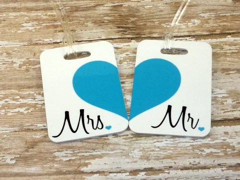 Mr. and Mrs. Luggage Tags