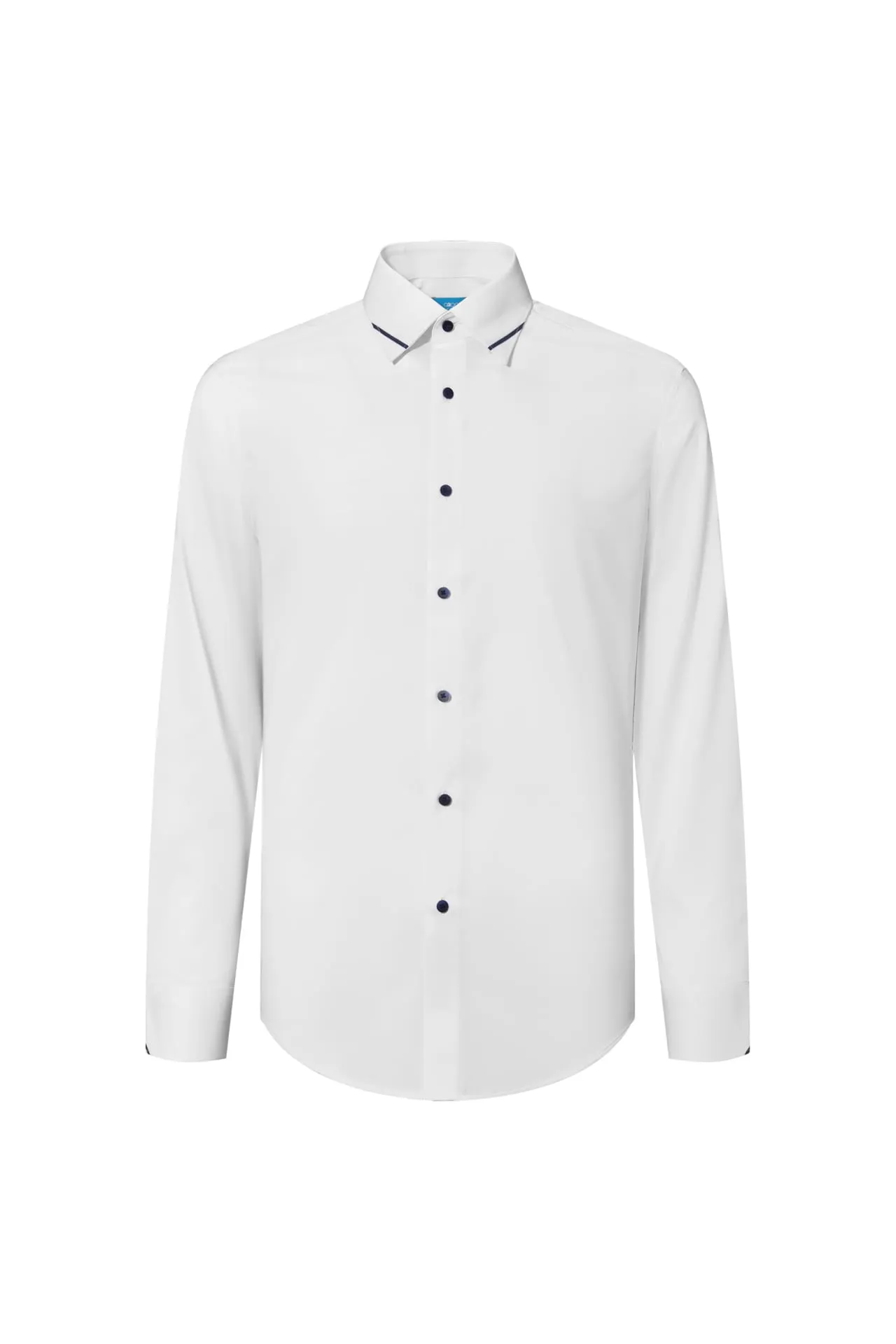 Non-Iron Dry Stretch Smart Fit Poplin Shirt Design Detail Collar