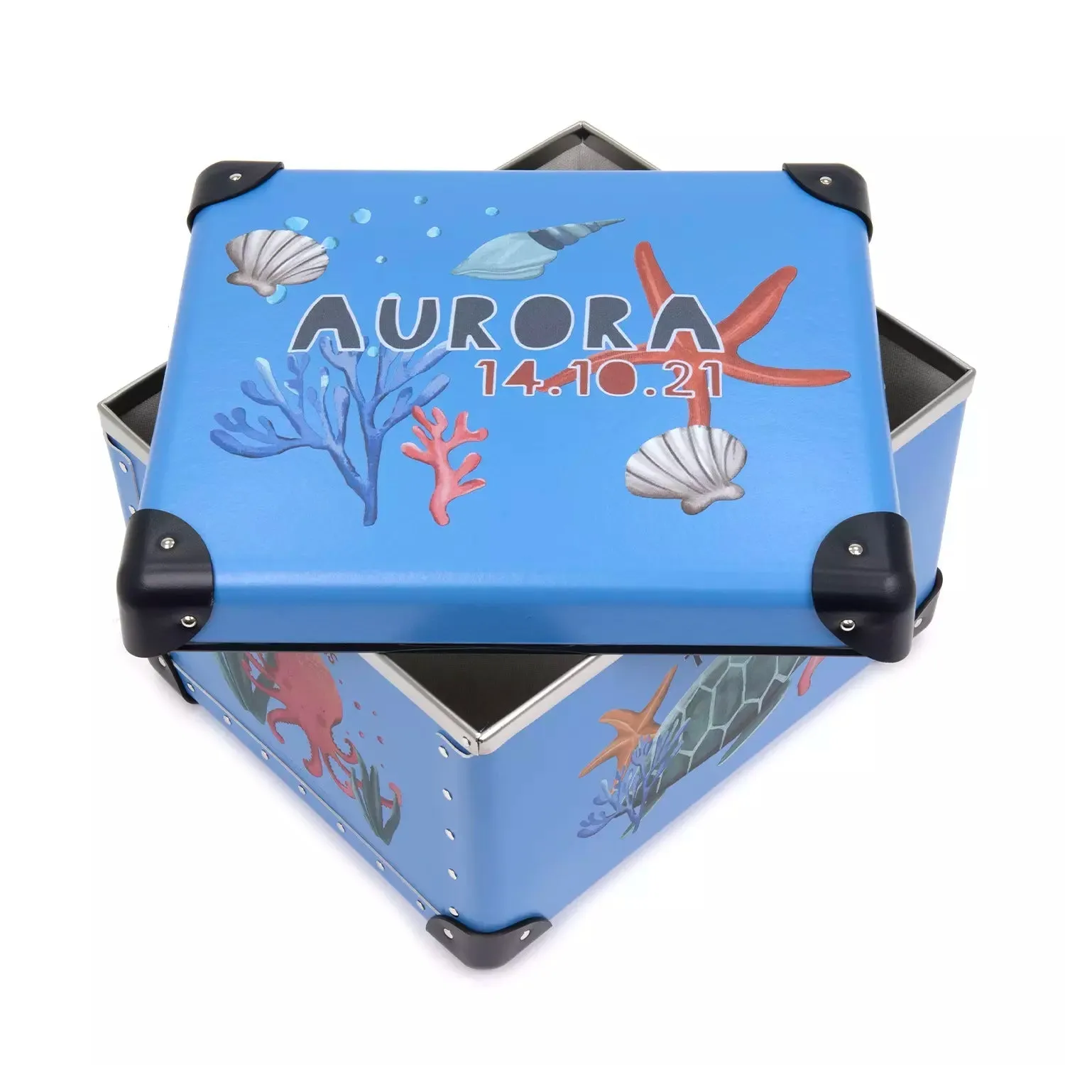 Occasions · Custom Children's Keepsake Box | Sea Life - Royal Blue/Navy