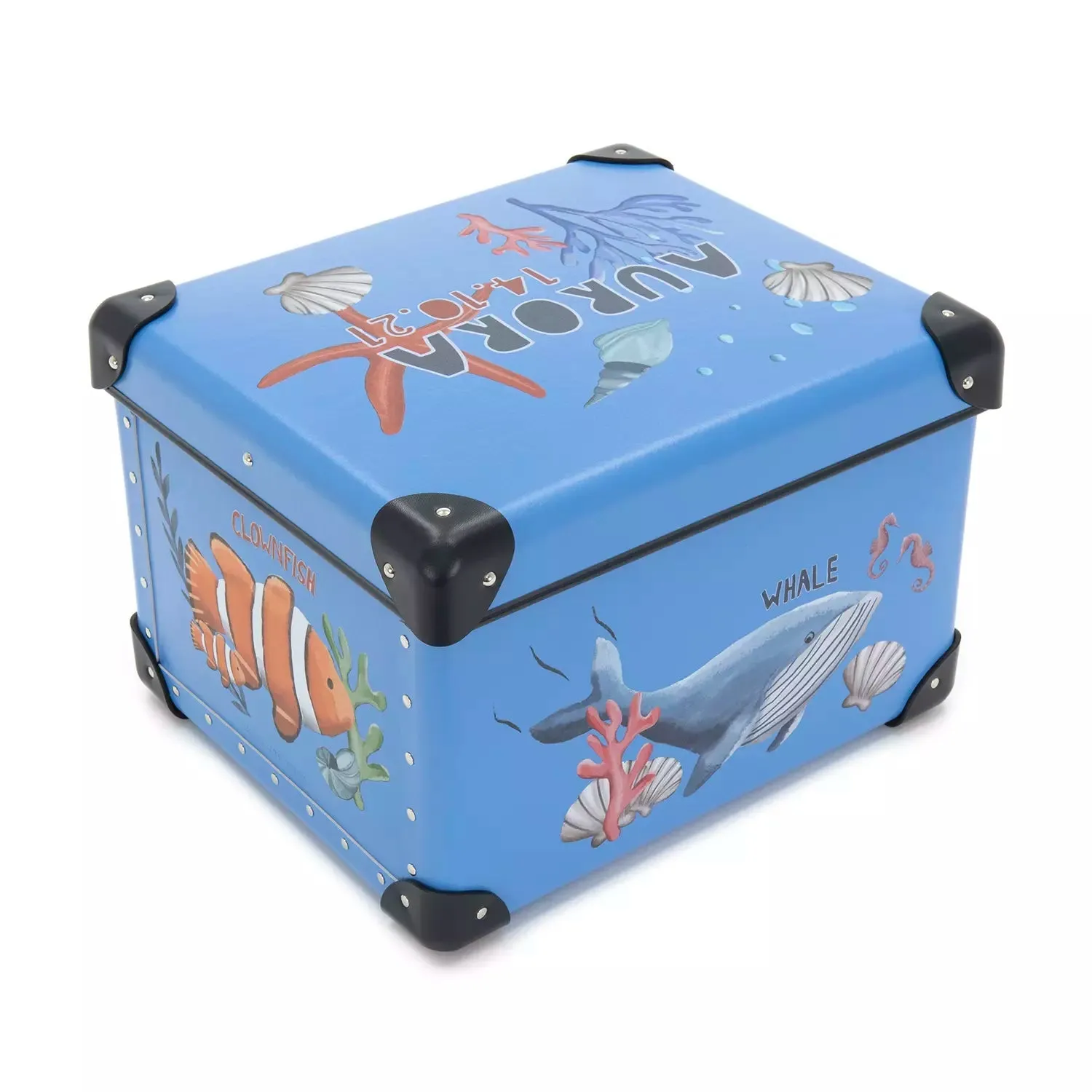 Occasions · Custom Children's Keepsake Box | Sea Life - Royal Blue/Navy